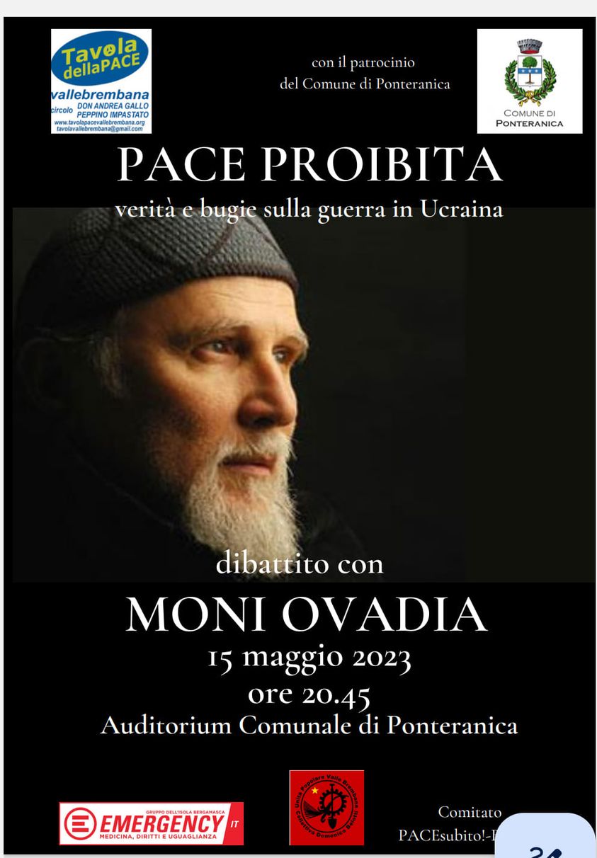 Incontro con Moni Ovadia, 15 maggio 2023 a Ponteranica